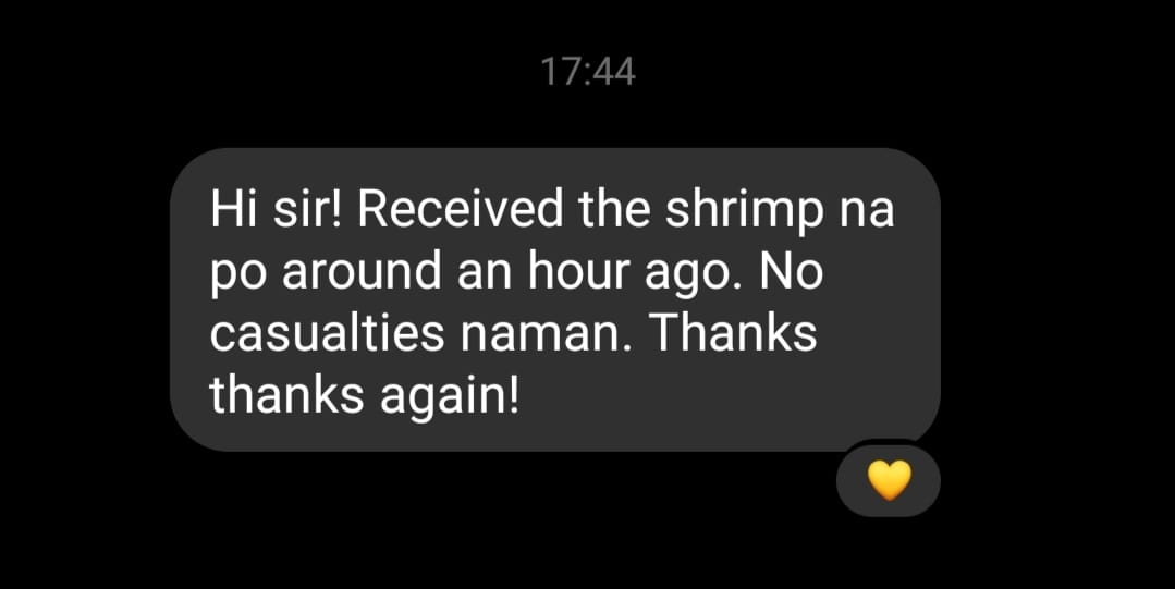 Customer review screenshot